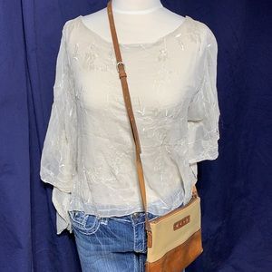 NWT Amanti silk bat-wing blouse made in Italy